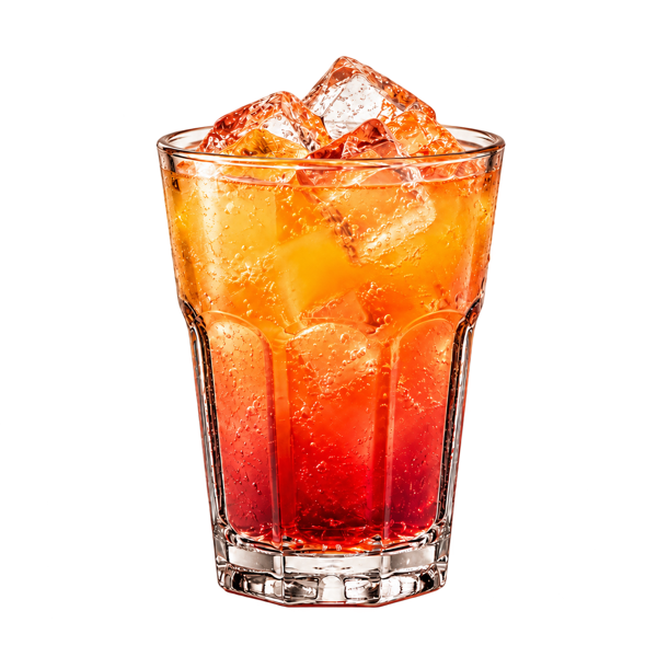 Filur med is i et klart glas